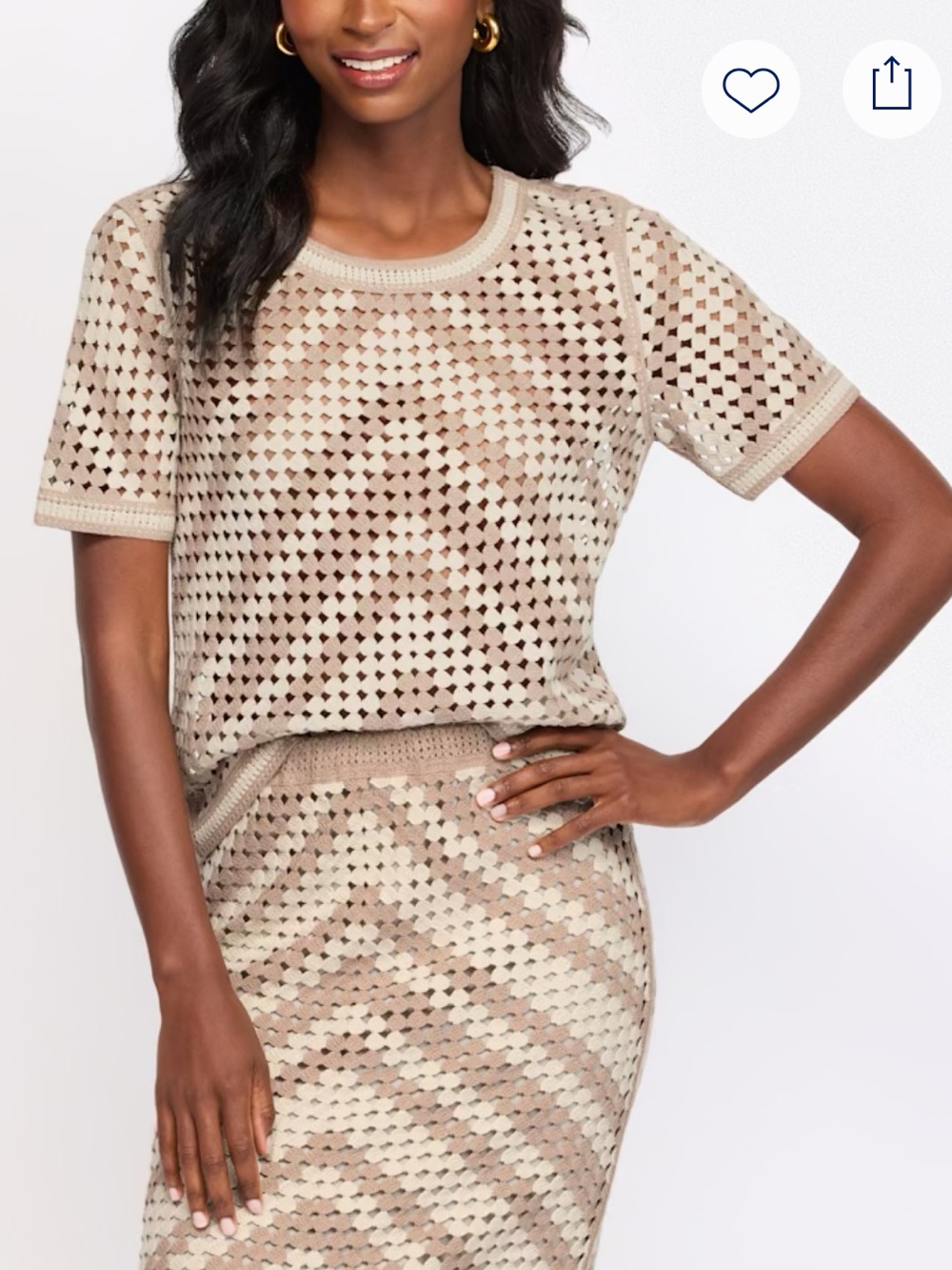 Market & Spruce Dahlia Crewneck Short Sleeve Sweater